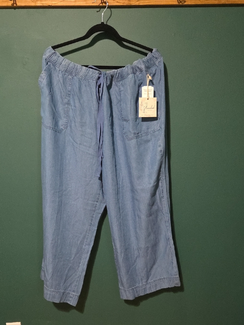 Cafe Marakesh Tencel  Drawstring Wide-Leg Pants